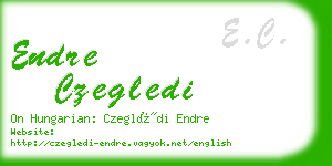 endre czegledi business card
